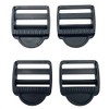 10pcs Plastic Black Ladder Lock Slider Adjustable Buckle SORTUMOLA for