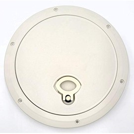 DPI Marine Deck Plate/Deck Lid 8" Pull in Marine White (Off White) DPI Marine DPPULL8MW