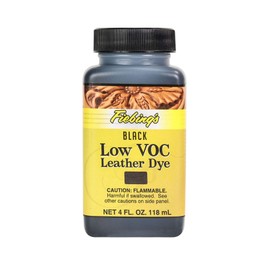 FIEBING'S Low VOC Leather Dye - Black - 4OZ - Penetrating Solvent Based Leather dye