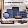 Slow Slog Baking Pans Set 8-Piece Bakeware Sets, Baking Sets