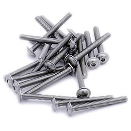 M3 (3mm x 5mm) Flanged Hex Socket Button Machine Screw (Bolt) - Stainless Steel (A2) (Pack of 20)