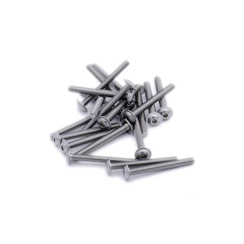 M3 (3mm x 5mm) Flanged Hex Socket Button Machine Screw