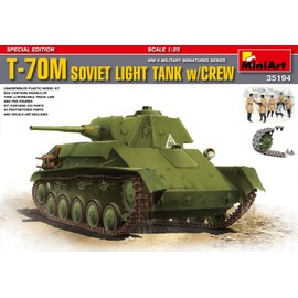Mini Art 35194 1:35 Sov. T-70M Leicht Panzer (5) Sp.Ed. - originalgetreue Nachbildung, Modellbau, Plastik Bausatz, Basteln, Hobby, Kleben, Modellbausatz, Zusammenbauen, unlackiert