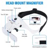 Yoctosun Magnifying Glasses with 4 LED Lights, Headband Magnifier with
