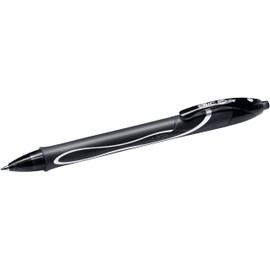BIC Gel-ocity Quick Dry Ballpoint Pens, Medium Point (0.7 mm) and Fast Drying Black Colour Ink, Box of 12