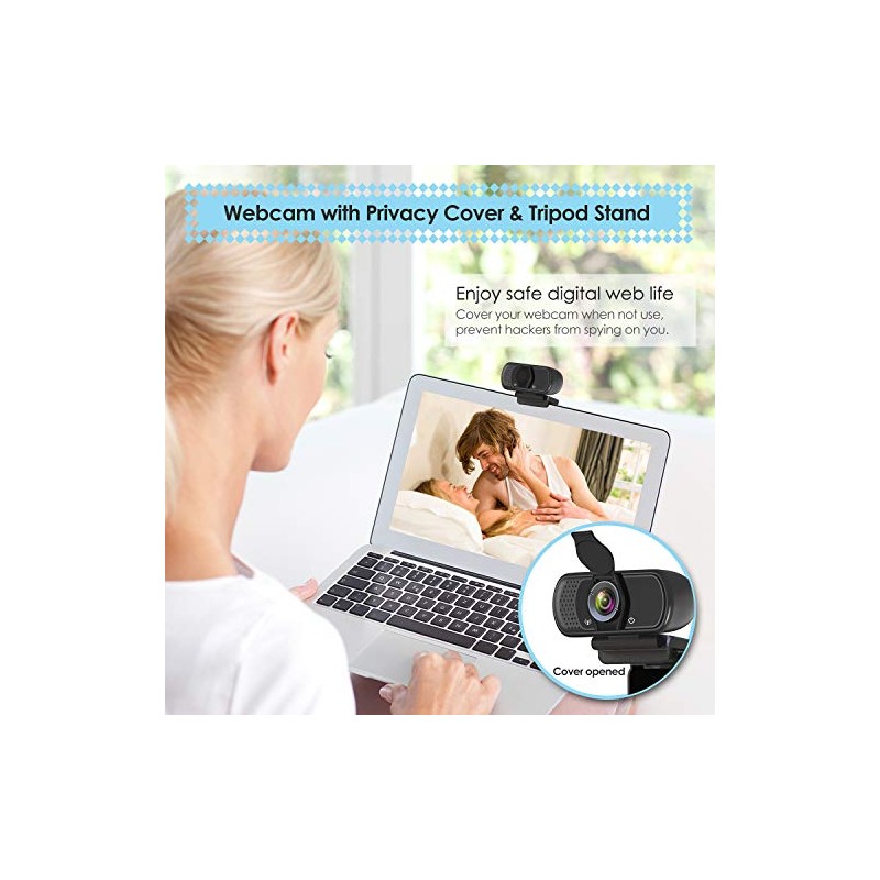 ToLuLu 1080P cámara Web con micrófono Cámara Web HD con