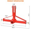 Sulythw 3 Point Hitch 2” Receiver, Red Tractor Mover Drawbar