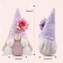 Gehydy Decorative Spring Gnome Figures, Set of 2, Spring Decoration, Easter Gnome Decoration, Easter Accessories for Home, Kitchen