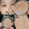 Glitter Eyeshadow Palette, Shimmer Silver Brown Eyeshadow Eye Glitter Makeup,