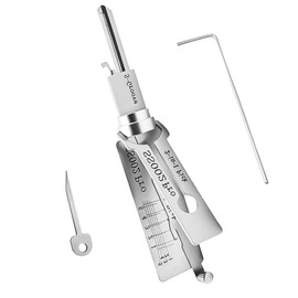 Key Decoder, Stainless Steel Key Decoder with Small Wrench and Comb Tool, Multi-Purpose Maintenance, 2-in-1 Locksmith Tool for Car (Ss002)