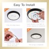 Gugxiom 3.93 Inch LED Ceiling Fan Light, 18w 2000lm 3