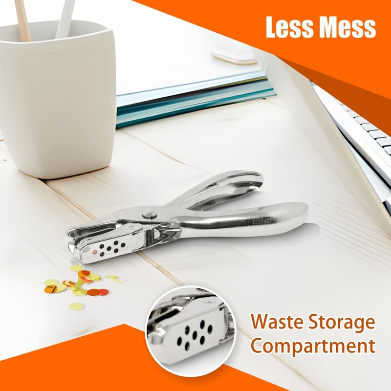 Hole Punch 1 Count, Single Hole Punch Silver Color Hole