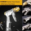 FANHAO Upgraded Garden Hose Nozzle Sprayer, 100% Heavy Duty Metal