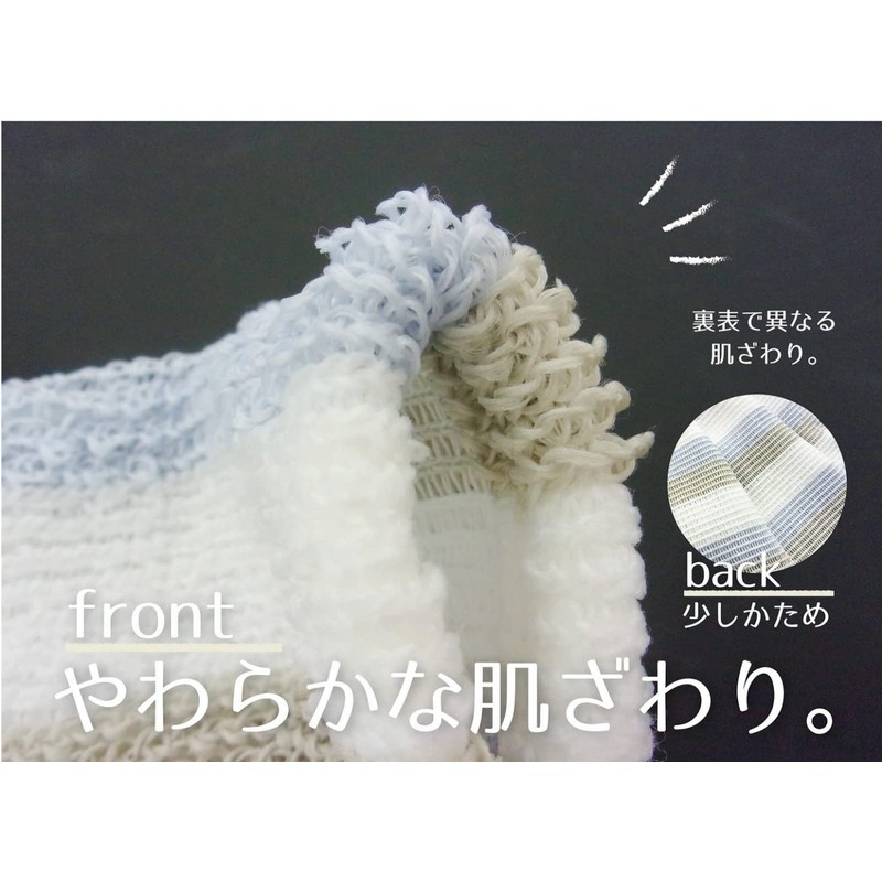 OHE Body Towel, Blue, Gray, Approx. Width 7.9 x Length