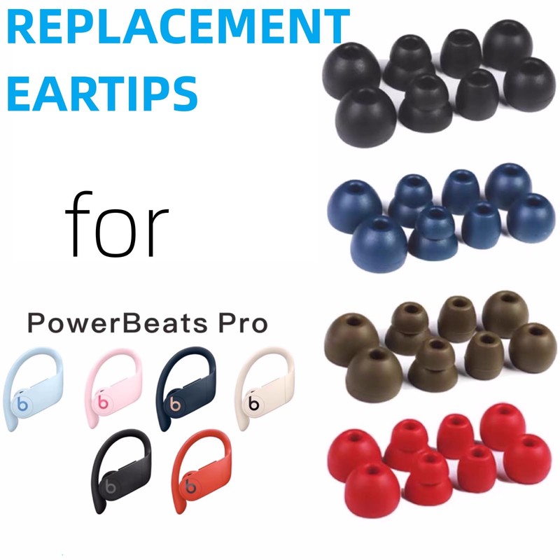 8pcs Eartips Earbuds Eargels Replacement for Beats Powerbeats Pro Wireless