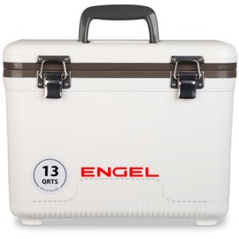 Engel UC13 13qt Leak-Proof, Air Tight, Drybox Cooler and Small Hard Shell Lunchbox for Men and Women in White