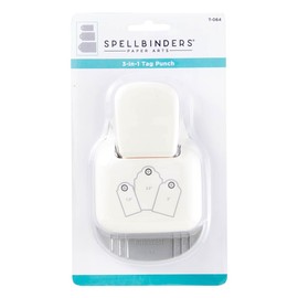 Spellbinders 3-in-1 3 in 1 Tag Punch, White