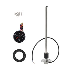 RATCHROLL RATCHROLL 1set Fuel Sending Unit and Gauge Kit 342mm Length Boat Fuel Sending Unit Marine Fuel Sender Unit Black Silver Tone Metal 240-33 Ohm
