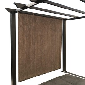 Alion Home Outdoor Sun Shade Privacy Panel with Grommets on 2 Sides for Patio, Awning, Window, Custom to Order (3' x 6', Mocha Brown)