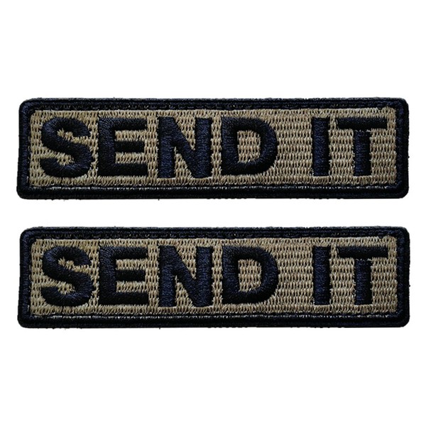 2 Pcs Embroidered Morale Patch - Send It, Funny Morale