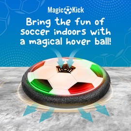 FREEZE2TRIM Magic Kick Hover Soccer Ball Indoor Kids Toys for Ages 8-13 - Light Up Soccer Ball with LED Lights & Air Cushion - Toys for Boys & Girls Ages 6-12, for 6, 7, 8, 9, 10 Year Old