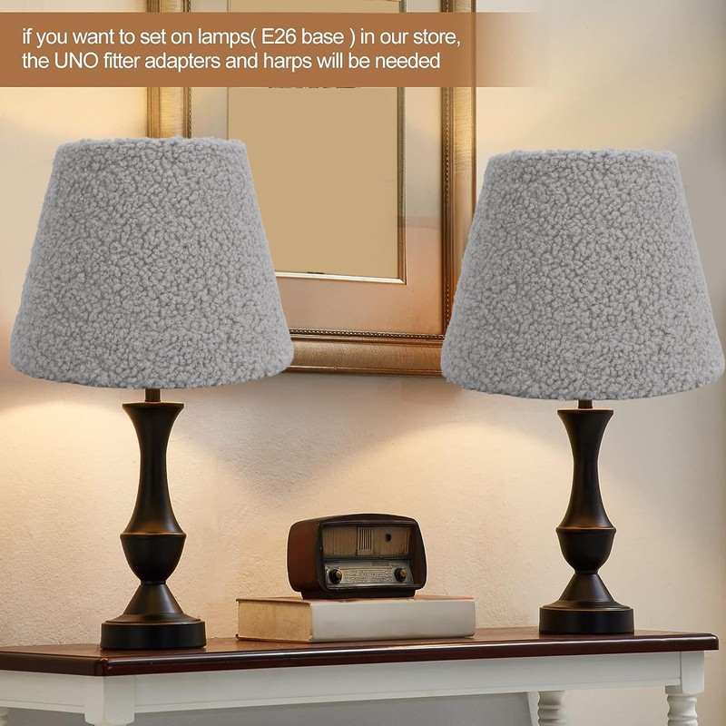 Plush Cloth Lamp Shade Replacement Decorative Soft Comfortable Cone Round