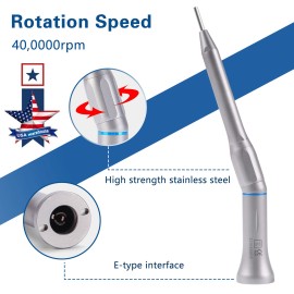SANDENT Dental Surgical Straight Handpiece 20 Degree Angle 1:1 Micro Head