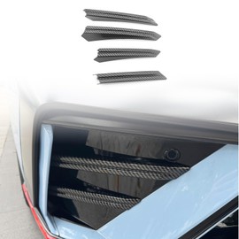 JUIVEEL Carbon Fiber Style Lower Front Bumper Cover Trim,Front Bumper Side Frame Cover Compatible with Hyundai Elantra N N-Line 2024-2025 Accessories