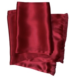 Royal Silk Classic Silk Aviator Scarf for Men - Double Layered Satin Silk Maroon