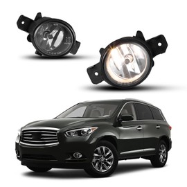 Nixon Offroad Fog Light Fit for Nissan Altima Maxima Sentra Murano Rogue/Infiniti M35 M45, Bumper Driving Fog Light Assembly OE Style, Fog Light Lamp Replacement W/Bulb - H11 12V 55W Clear Lens