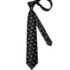 DiBanGu Mens Black Christmas Tie and Pocket Square Set with
