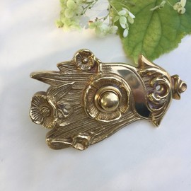 Antikas - Retro Doorbell Art Nouveau Bell Around 1900 - Antique Brass Bell