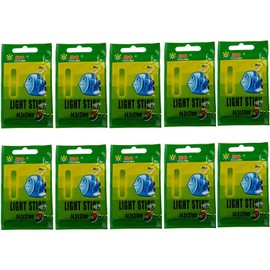 anglerholics Fishing Night Lights Glow Sticks for Fishing Floats and Bobbers, Light Sticks for Fishing Bell Alarm, Fishing Glow Sticks Bulk Kit 10 Packs