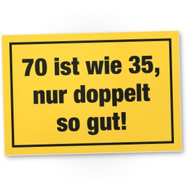 DankeDir! Siebzig - Schild 30 x 20 cm - Jubiläum Geburtstagskarte Partydeko Geburtstagsdeko Geschenkidee - Männer & Frauen 70 Jahre 70. Geburtstag 70er Geschenk Geburtstagsgeschenk
