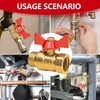 Brass Ball Valve, 3/4 Inch Shut-off Valve, External Thread, Brass
