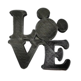 LOVE WORD QUOTE WITH THEMED MAGICAL MOUSE FACE HEAD EARS HOME DECOR USA PR761