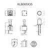 ClamWorks KLB065X35 PC Motherboard Switch LED Cable 25.6 inches (65