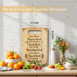 Christian Kitchen Decor, Bible Verse Cutting Board Chopping Board, Christian Religious Gifts for Women, Faith Based Gifts, Christian Decorative Bamboo Cutting Boards for Kitchen