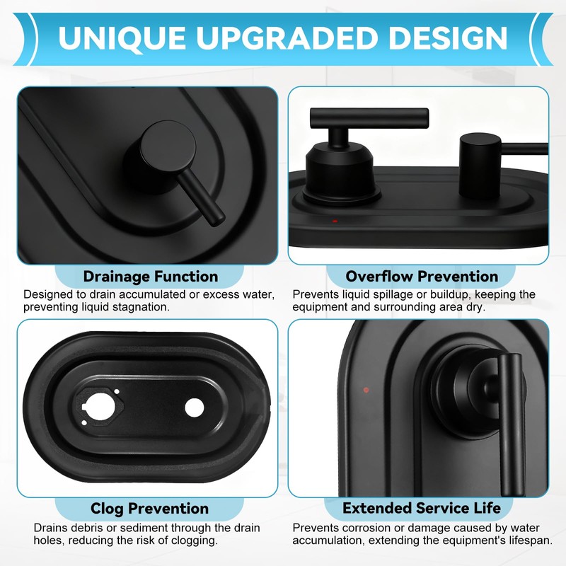 T2900BL Matte Black Shower Handle 3-Function Transfer Valve Shower Trim