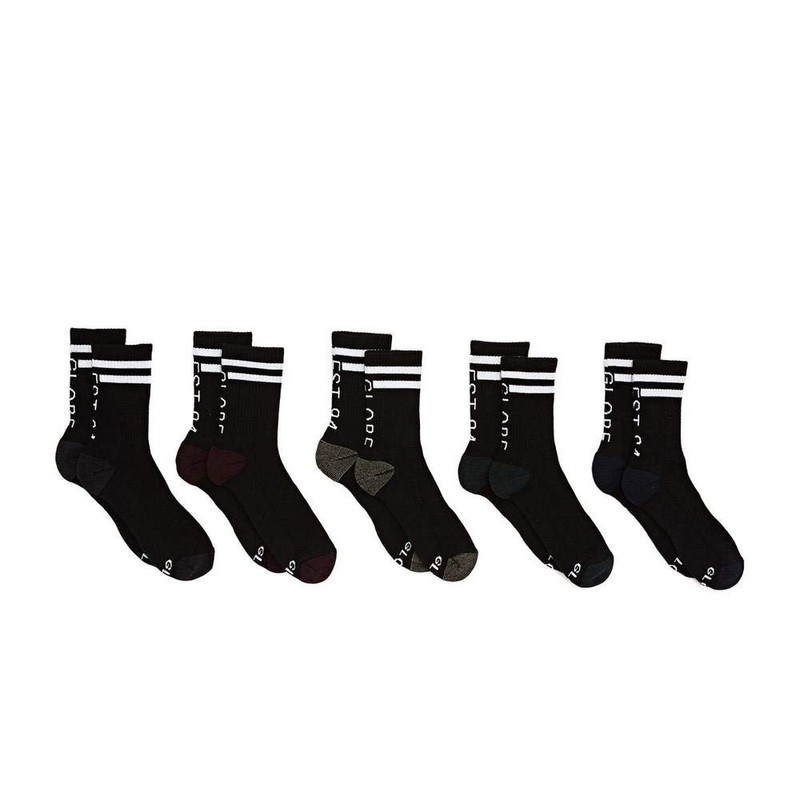 Globe Socks - Globe Carter Crew Sock 5 Pack -
