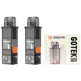 Aspire GoTek Pod 4.5ml 2 Pack Gotek X / X2 / S/PRO Aspire Gotek Gotec Spare Pots Gotec X Gotec S [C-27] (0.8Ω)