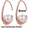 Pearl Dangle Earrings Silver Pearl Drop Earrings for Women Sterling