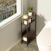 THUMEYE 7.1" Narrow Side Table for Small Spaces, 3 Tier