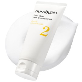 numbuzin Espuma limpiadora No.2 | Limpiador de crema fresca de limpieza profunda | Limpiador de espuma, exfoliante suave, limpieza profunda, ingredientes naturales | puntos negros, exceso de aceite,