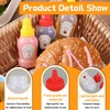 Mini Ketchup Bottle, 4 Pcs Mini Condiment Squeeze Bottles, Portable