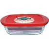 Pyrex O'Cuisine Borosilicate Glass Rectangular Dish with Plastic Lid 1.1L