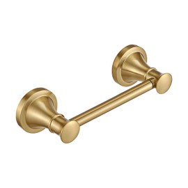 RUMOSE Toilet Paper Roll Holder Bathroom Flexible Pivoting Tissue Handle on Wall Mounted Brushed Gold Rustproof Toilet Tissue Roll Holder,Stainless Steel