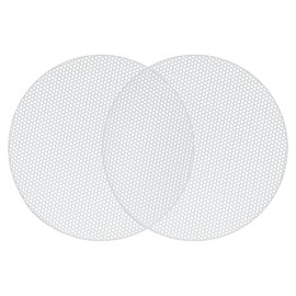 X AUTOHAUX Universal 3 Inch Speaker Grills Mesh for Audio Subwoofer 84x6.5mm Grille without Frame White - Pack of 2