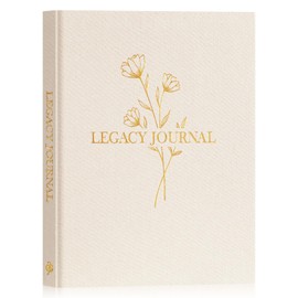 Lanpn Grandparents Legacy Journal Book with Prompts, Tell Me Your Life Story Memory Book to Fill Out, Mom Story Family Memory Book Keepsake Generational Journal, Grandpa Grandma Parents Gift, Beige