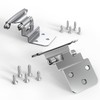 Chibery 10 Pack 3/8 inch Inset Chrome Cabinet Hinges, Semi-Concealed